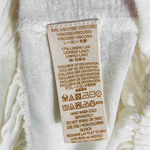 Nwt Free People Moonlight Gold Metal Ring Cochet Peasant Top Size XS - Picture 5 of 7